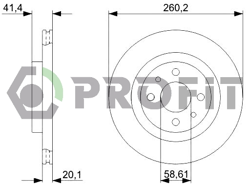 Гальмівний диск   5010-1147   PROFIT