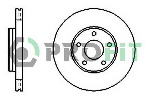 Гальмівний диск   5010-1222   PROFIT