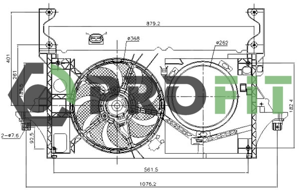 Вентилятор, система охолодження двигуна   1850-0025   PROFIT