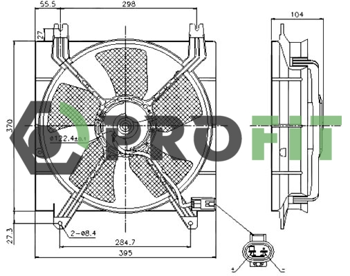 Вентилятор, система охолодження двигуна   1850-0027   PROFIT