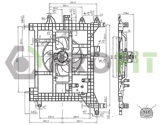 Вентилятор, система охолодження двигуна   1850-0070   PROFIT