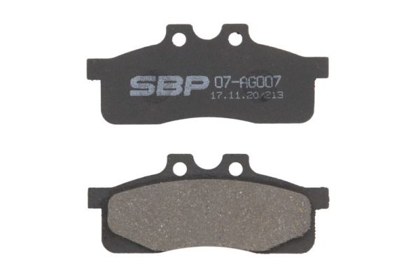Комплект гальмівних накладок, дискове гальмо   07-AG007   SBP