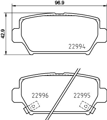 Комплект тормозных колодок, дисковый тормоз   NP3038   NISSHINBO