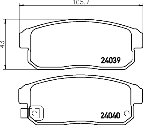 Комплект гальмівних накладок, дискове гальмо   NP5020   NISSHINBO