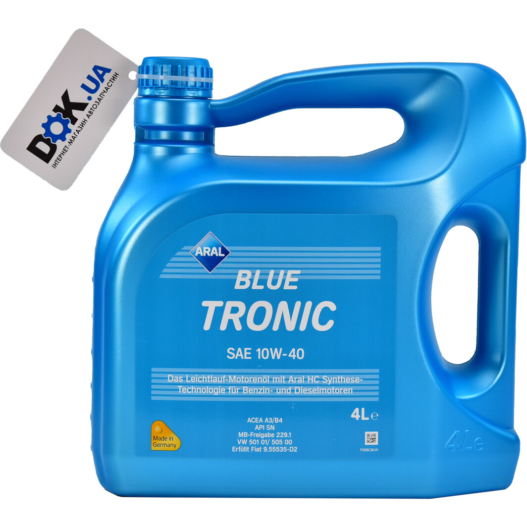 Моторное масло ARAL BlueTronic 10W-40 4 л, 154FE6