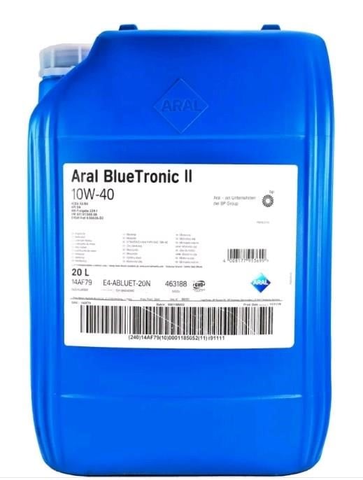 Моторное масло ARAL BlueTronic II 10W-40 20 л, 15F072