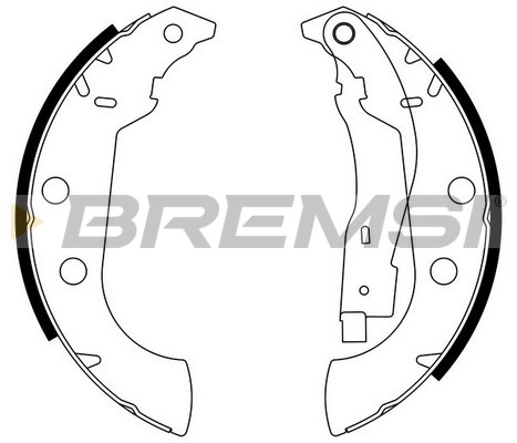 Комплект тормозных колодок   GF0107   BREMSI