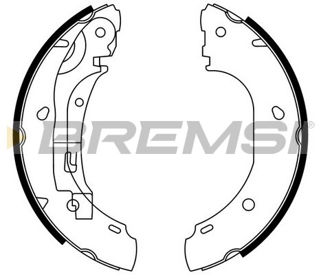 Комплект тормозных колодок   GF0186   BREMSI