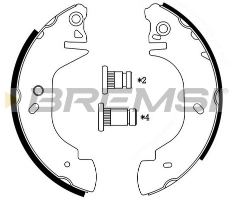 Комплект гальмівних колодок   GF0230   BREMSI