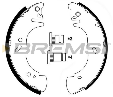 Комплект гальмівних колодок   GF0233   BREMSI