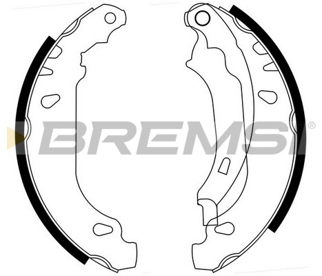 Комплект тормозных колодок   GF0386   BREMSI