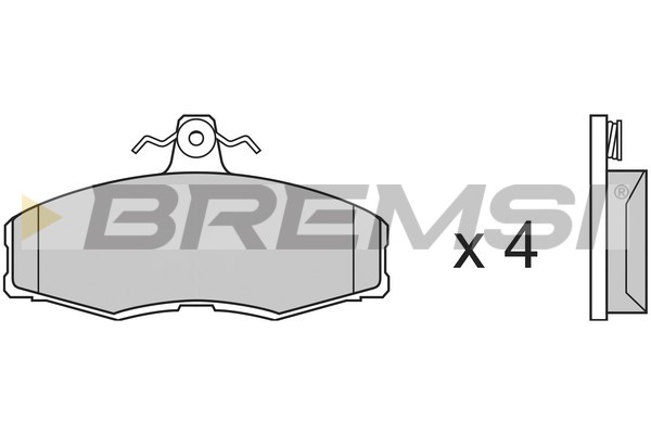 Комплект гальмівних накладок, дискове гальмо   BP2208   BREMSI