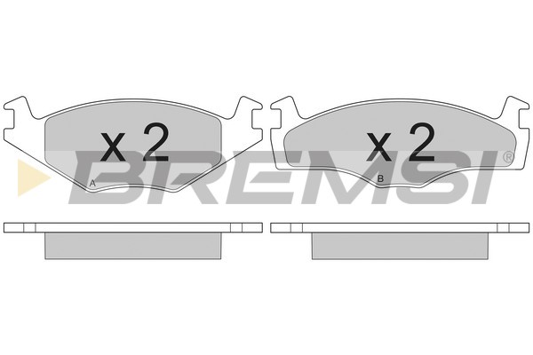 Комплект тормозных колодок, дисковый тормоз   BP2261   BREMSI