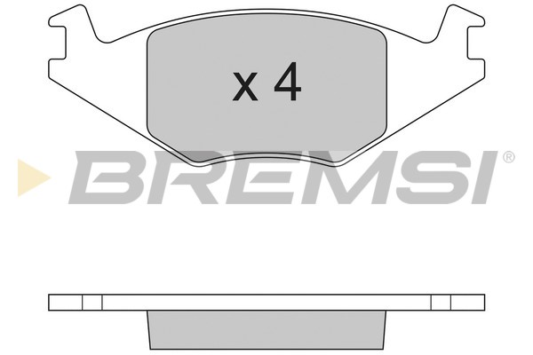 Комплект тормозных колодок, дисковый тормоз   BP2262   BREMSI