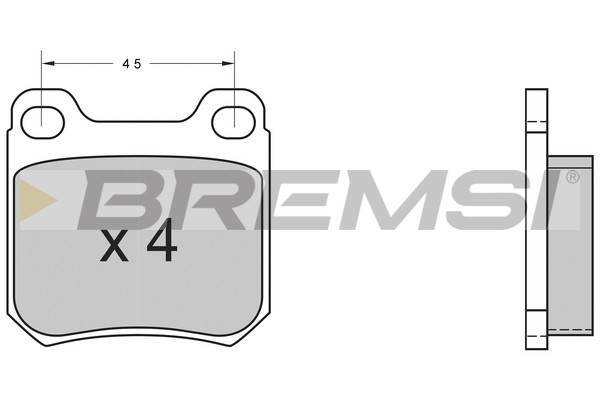 Комплект тормозных колодок, дисковый тормоз   BP2368   BREMSI