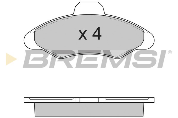 Комплект гальмівних накладок, дискове гальмо   BP2462   BREMSI