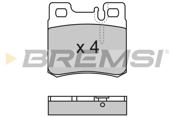 Комплект тормозных колодок, дисковый тормоз   BP2495   BREMSI