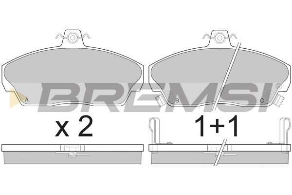 Комплект тормозных колодок, дисковый тормоз   BP2502   BREMSI