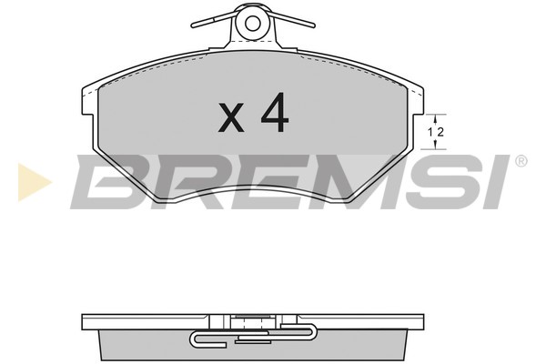 Комплект гальмівних накладок, дискове гальмо   BP2531   BREMSI