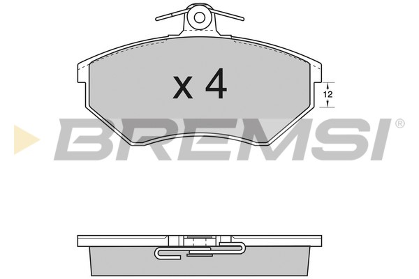 Комплект гальмівних накладок, дискове гальмо   BP2532   BREMSI