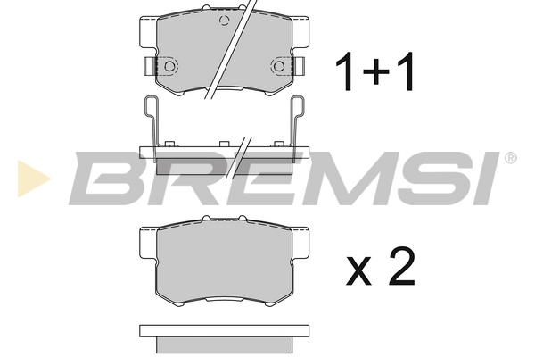 Комплект тормозных колодок, дисковый тормоз   BP2544   BREMSI