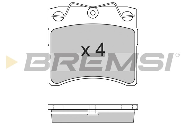 Комплект гальмівних накладок, дискове гальмо   BP2554   BREMSI