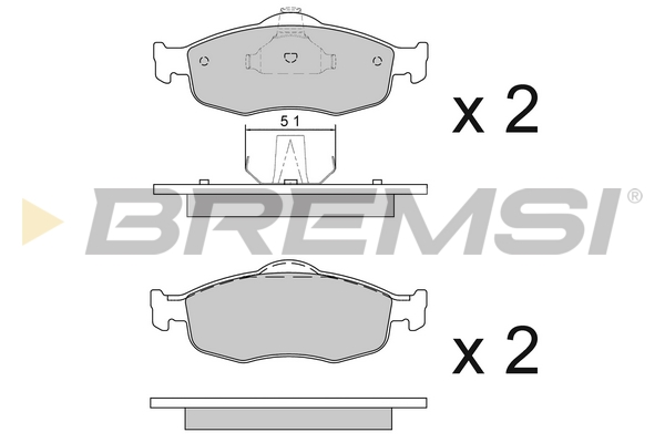 Комплект тормозных колодок, дисковый тормоз   BP2592   BREMSI