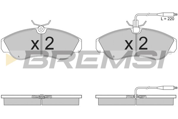 Комплект тормозных колодок, дисковый тормоз   BP2615   BREMSI
