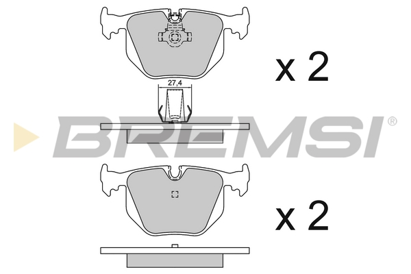 Комплект тормозных колодок, дисковый тормоз   BP2652   BREMSI