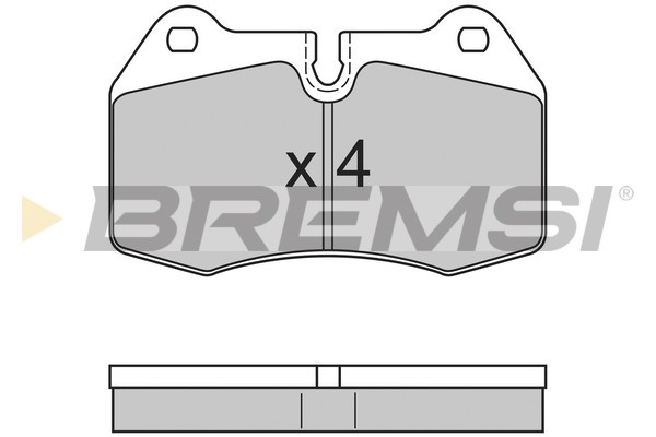 Комплект гальмівних накладок, дискове гальмо   BP2660   BREMSI