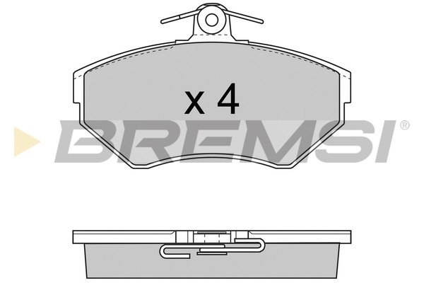 Комплект гальмівних накладок, дискове гальмо   BP2674   BREMSI