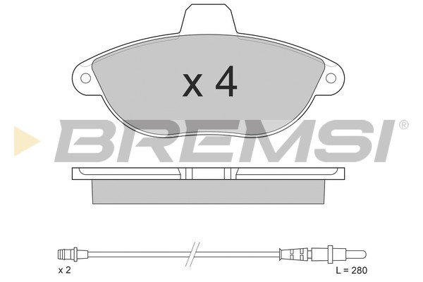 Комплект тормозных колодок, дисковый тормоз   BP2678   BREMSI