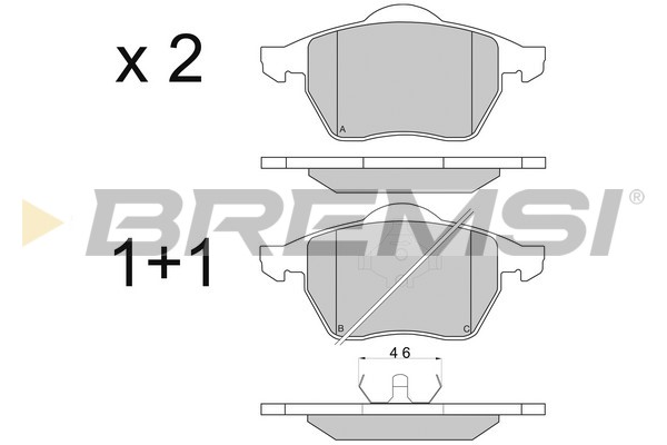 Комплект тормозных колодок, дисковый тормоз   BP2679   BREMSI