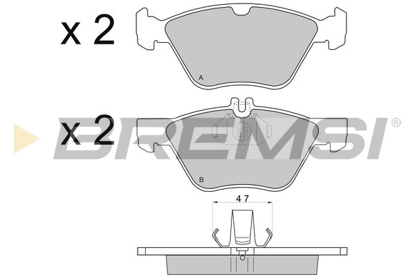 Комплект тормозных колодок, дисковый тормоз   BP2695   BREMSI