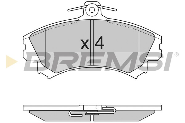 Комплект гальмівних накладок, дискове гальмо   BP2702   BREMSI