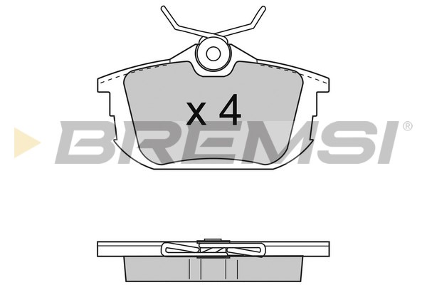 Комплект тормозных колодок, дисковый тормоз   BP2742   BREMSI
