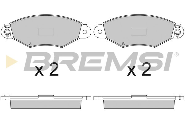 Комплект гальмівних накладок, дискове гальмо   BP2749   BREMSI