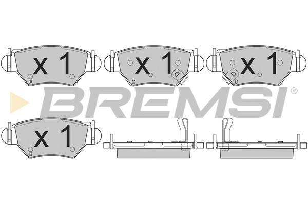 Комплект тормозных колодок, дисковый тормоз   BP2812   BREMSI