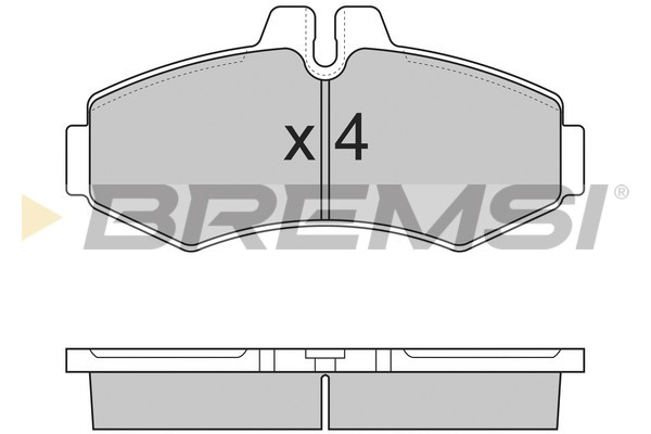 Комплект гальмівних накладок, дискове гальмо   BP2821   BREMSI