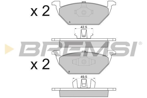 Комплект гальмівних накладок, дискове гальмо   BP2835   BREMSI