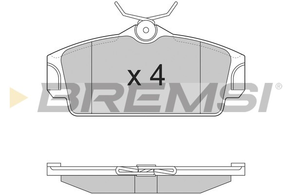 Комплект тормозных колодок, дисковый тормоз   BP2862   BREMSI