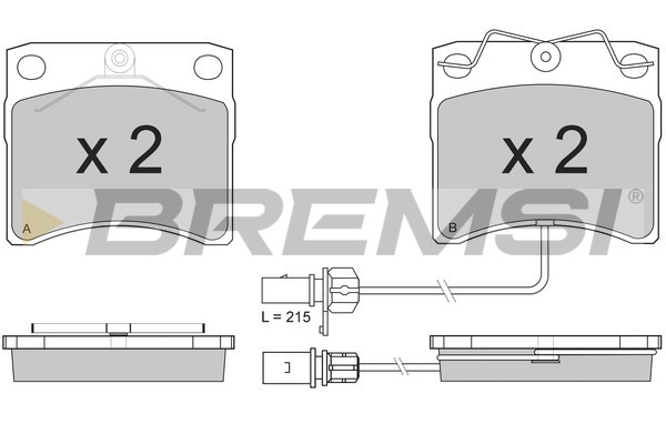 Комплект тормозных колодок, дисковый тормоз   BP2869   BREMSI