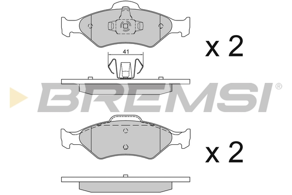 Комплект тормозных колодок, дисковый тормоз   BP2873   BREMSI