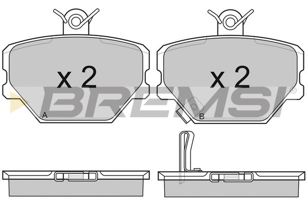 Комплект тормозных колодок, дисковый тормоз   BP2881   BREMSI