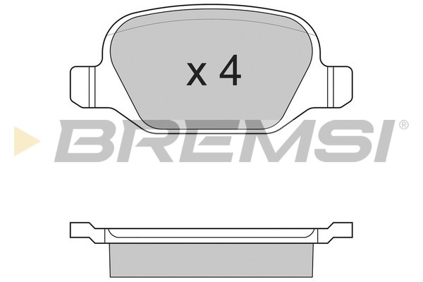 Комплект тормозных колодок, дисковый тормоз   BP2890   BREMSI