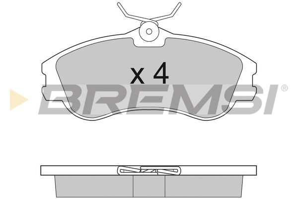 Комплект гальмівних накладок, дискове гальмо   BP2921   BREMSI