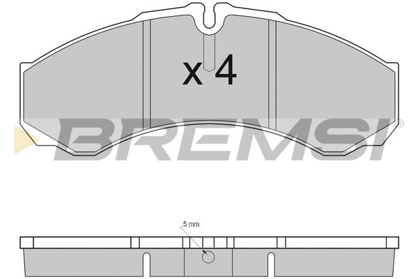 Комплект гальмівних накладок, дискове гальмо   BP2925   BREMSI