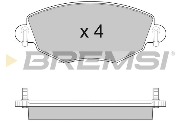 Комплект гальмівних накладок, дискове гальмо   BP2926   BREMSI