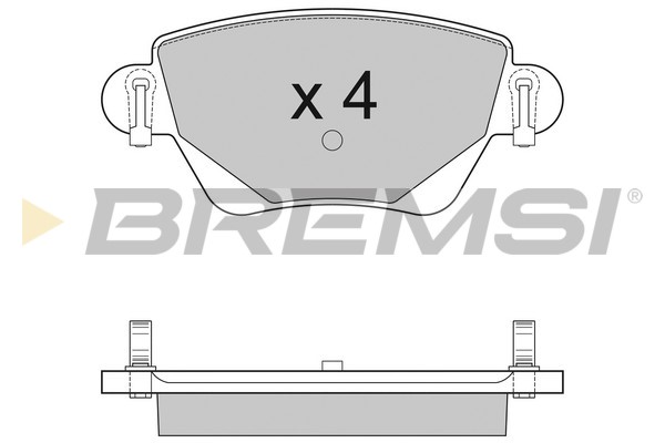 Комплект гальмівних накладок, дискове гальмо   BP2927   BREMSI