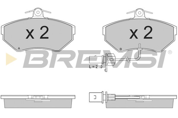 Комплект тормозных колодок, дисковый тормоз   BP2935   BREMSI